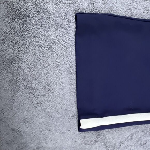 Chicos Weekends Ponte Knit Pull On Pants Size 6P Navy Blue Stretchy Tapered - Picture 3 of 10